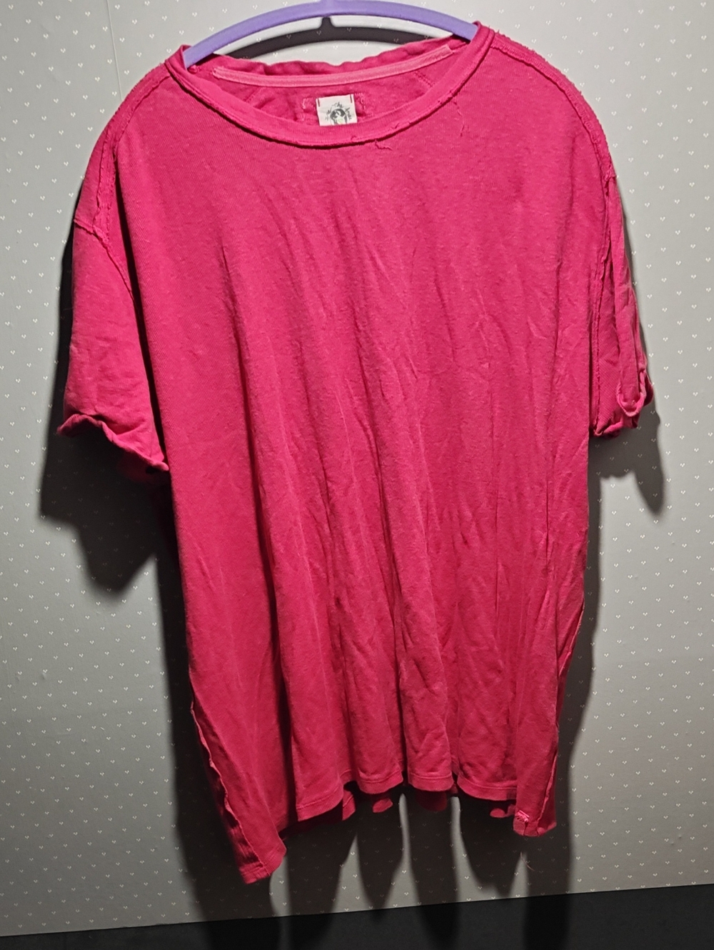 We The Free Women's Short Sleeve Crewneck Tee in Red Pink